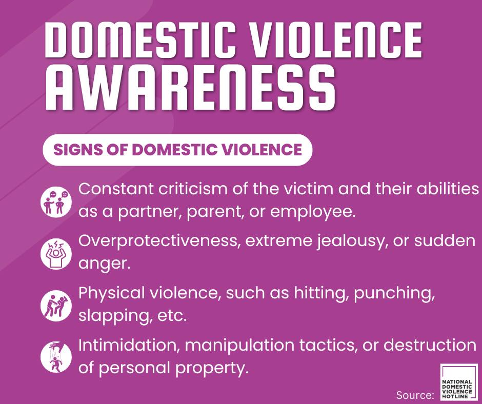 Domestic violence awareness month graphic.